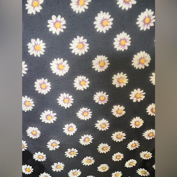 Gypsy Warrior scarf like cardigan/cover-up black with yellow flowers one size - Picture 9 of 14